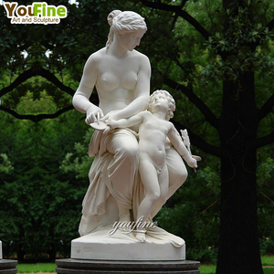 Sculpture Résine Femme Et Enfant - Statue Marron, Thème Personnes, D'occasion