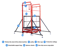 Échafaudage électrique Portable Échafaudage électrique Ascenseur automatique pliable Échelle en tube d'acier