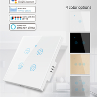 Interrupteur mural intelligent WiFi tactile Hantu Electric 1 Gang 1 Voie avec contrôle Alexa/Google Home et application Smart Life 10A