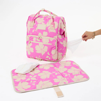 Sac à dos de voyage personnalisé en nylon Ripstop avec impression hawaïenne de fleurs d'hibiscus, fermeture éclair, imperméable, compartiment à chaussures