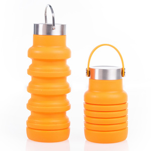 Bouteille d'eau en silicone écologique, tasse à boisson chaude en silicone, gobelet isotherme vide pour jus et lait - Product Image 2