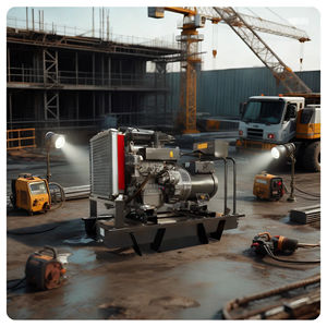 Дизельный генератор с открытой рамой мощностью 80 кВт, 100 кВА, с двигателем 380 В 220 В 60 Гц - Product Image 1