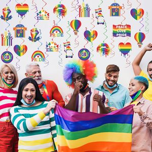 Niềm tự hào Đồng Tính treo Swirls trang trí LGBT cầu vồng niềm tự hào bên trang trí Swirls Tình Yêu Là niềm tự hào tình yêu treo trang trí - Product Image 6