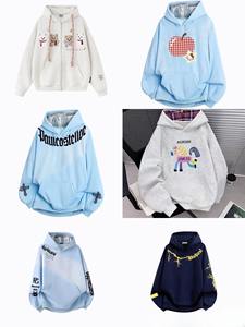 Felpe rosa con cappuccio da strada per uomo Casual Oversize ampia Fit autunno felpa alla moda con ricamo nuovo <span class=keywords><strong>abbigliamento</strong></span> maschile - Product Image 4