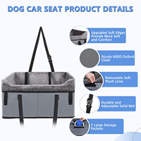Siège rehausseur pliable pour animaux de compagnie, imperméable et respirant en polyester, pour chiens et chats, avec ceinture de sécurité réglable – Vente en gros