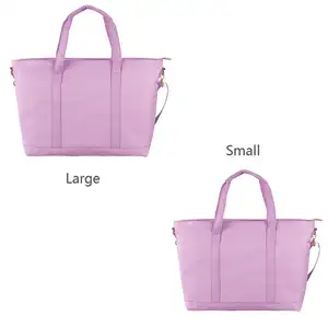 Toptan ucuz özelleştirmek Logo çanta baskı doğal düz vücut çanta hafif alışveriş Zip kolu büyük Tote çanta STONEY yonca