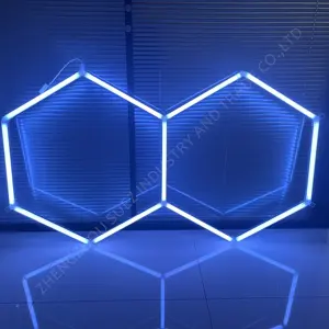 SUEZ-Veilleuse hexagonale à LED RVB avec changement de couleur vive Veilleuse à prise connectée Décoration de salle de jeux Nid d'abeille
