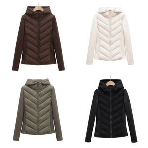 Chaqueta Larga con Capucha para <span class=keywords><strong>Mujer</strong></span> <span class=keywords><strong>de</strong></span> Alta Calidad, Nuevo Estilo Otoño 2024 con Diseño <span class=keywords><strong>de</strong></span> Tira <span class=keywords><strong>de</strong></span> Presión y Empalme - Product Image 1