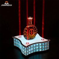 Présentateur de bouteille LED Laser rotatif Glorifiers Télécommande Nouveau Design Discothèque Publicité Comprend des supports d'affichage de bouteille
