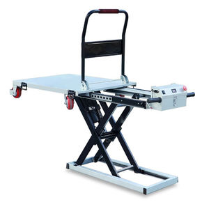 Chariot de levage électrique hydraulique à 4 roues Chariot de levage de marchandises à ciseaux en acier inoxydable Petit chariot de levage électrique - Product Image 1