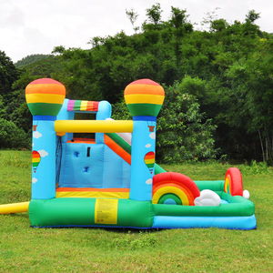 Château gonflable Dinosaure <span class=keywords><strong>sauteur</strong></span> avec <span class=keywords><strong>ballon</strong></span> à air chaud, trampoline et toboggan, petit modèle d'intérieur pour enfants et maternelles - Product Image 4
