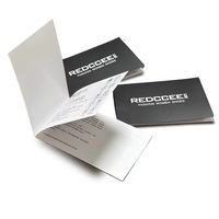 Feuillet plié personnalisable en papier d'art de haute qualité, impression numérique CMYK avec pelliculage, couleur exquise