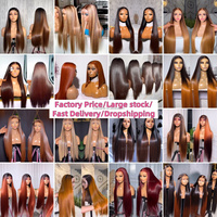 Peluca de Cabello Humano Virgen Vietnamita sin Pegamento de 30-40 Pulgadas, Peluca Frontal de Encaje HD Completo 13x6 para Mujeres Negras