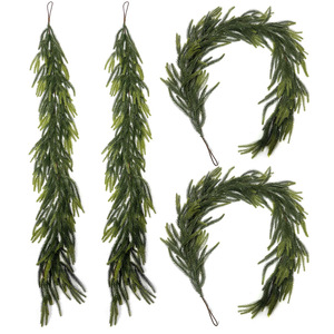 Hongbo 1 Simulated Norfolk Pine Vine Christmas <b>Table</b> Decoration 1.2M <b>Plastic</b> Eco-Friendly Holiday Ornament - Product Image 2