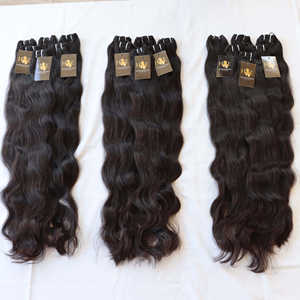 Vente en gros 100% Brésilien et Indien Temple Cut Virgin HD Lace Wave Curl Bundles Extensions de cheveux humains bruts non traités - Product Image 2