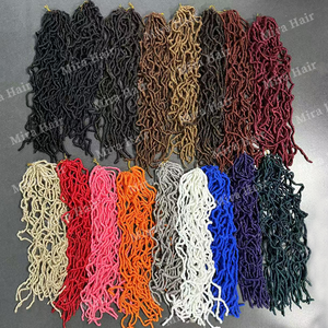 Extensions de cheveux synthétiques au crochet pré-bouclées, style Afro Soft <span class=keywords><strong>Nu</strong></span> Faux Locs, 18, 24 et 36 pouces, en gros d'usine, en stock - Product Image 4