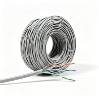 Cable de Red Ethernet RJ45 Cat5e UTP CCA de Alta Calidad, Recubierto de Cobre, Aluminio Trenzado, 1000 pies, Cubierta de PVC, 8 Conductores, para Interiores