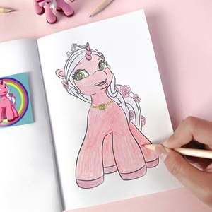 Grosir hadiah mainan gambar buku mewarnai Unicorn putri duyung kartun untuk anak-anak - Product Image 4