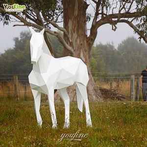 Sculpture géométrique de <span class=keywords><strong>chien</strong></span> en acier inoxydable, ornement animal d'extérieur, vente chaude - Product Image 6