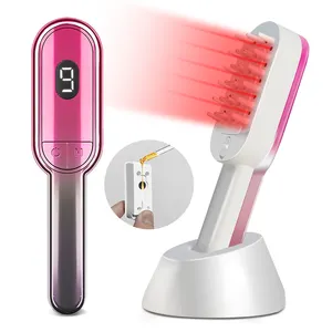 Health care hair growth stimulate scalp massager comb vibration hair growth rechargeable light therapy hair growth comb