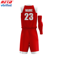 Maillots de basket-ball de haute qualité, derniers modèles, design européen personnalisé, maillot de basket-ball noir et rouge pas cher