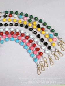 ลูกปัดโซ่เรซินสี<span class=keywords><strong>ทอง</strong></span>ลูกปัดกระเป๋าถือหินห่วงโซ่โทรศัพท์มือถือแขนสั้น DIY เครื่องประดับเครื่องประดับกระเป๋าอุปกรณ์เสริมสายคล้อง - Product Image 6