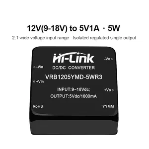 Hi-Link Fabrikant Originele VRB1205YMD-5WR3 Dc Naar Dc 5V 5W 1000ma Stap Down Mini-Voedingsmodule