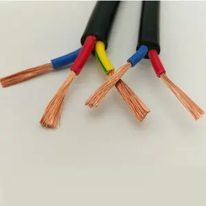 best quality 2 3 cord electric copper cable flexible 1.5mm Black 100m/roll from China factory