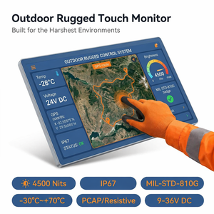 Nuevo Monitor Táctico Resistente al Agua con Pantalla Táctil, Interfaces USB/DVI, 1920x1080, Monitores Pequeños, Certificación ROHS para Negocios, IPS - Product Image 4