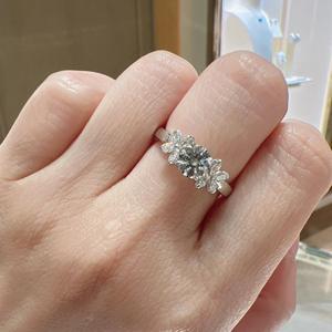 Bague en argent pur S925, luxe exquis, double papillon fantôme, diamant, or 18 carats, incrustation de carbone élevé, tempérament féerique, haut de gamme - Product Image 3