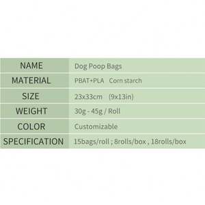 ถุงกำจัดขยะสัตว์เลี้ยงแบบย่อยสลายได้ ผลิตจากแป้งข้าวโพด เป็นมิตรต่อสิ่งแวดล้อม พิมพ์ลายได้ตามต้องการ สำหรับสุนัข - Product Image 4