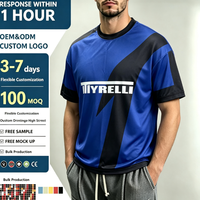 T-shirt surdimensionné personnalisé 100 % polyester, coupe sport ample, sublimation, maille opaque respirante, t-shirts amples pour hommes avec lettres