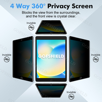 Taille personnalisée de haute qualité 4 voies anti espion filtre de confidentialité magnétique ultra-mince étanche haute transparence lavable téléphone portable
