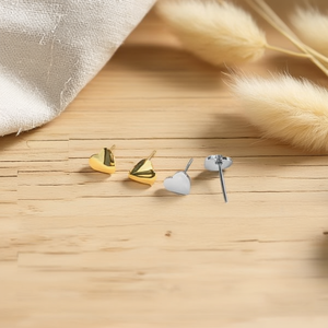 Orecchini a forma di cuore Angelina in acciaio inossidabile oro argento 6 mm per donna, gioielli alla moda, regalo Ref46217 - Product Image 5