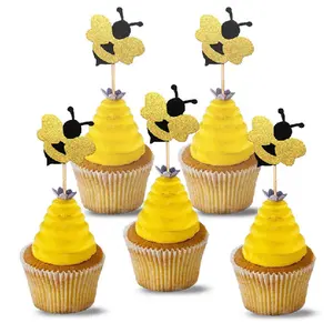 Ong Mật Bánh Topper Động Vật Bumble Bee Cupcake Topper