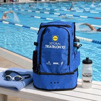 Sac à dos de transition pour triathlon SETUBAL avec compartiment séparé pour chaussures, sac de grande capacité à double zone pour le jour de la course