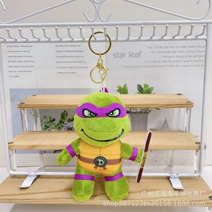 Figurine de tortue en peluche de 4 pouces, style dessin animé, transfrontalière, porte-clés pendentif, en Polyester et Coton PP, pour Claw - Product Image 2