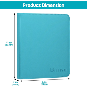 Raccoglitore Premium per Toploader con 4, 9, 12, 16 Tasche, Contiene 288 Carte, Raccoglitore con Cerniera per Toploader, Raccoglitori Personalizzati per Carte Collezionabili TCG a 4 Tasche - Product Image 3