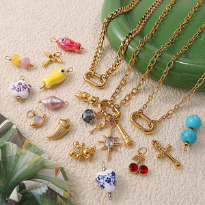 Conjunto de Pulseras de Moda con Dijes, Aleación de Zinc, Imitación de Perla, Piedra Natural, Forma de Corazón, Joyería para Mujer - Product Image 2