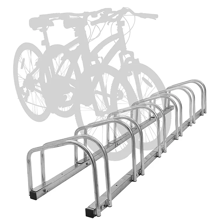 JH-Mech Home Portable Stationary Floor Type Parking Rack Stand for Indoor Storage 5 Bicycles Bike Rack
