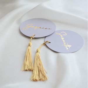 Paquete de etiquetas colgantes con logotipo personalizado barato, paquete de etiquetas para peluca, etiquetas para pestañas, etiquetas para el cabello, etiqueta colgante con borla - Product Image 1