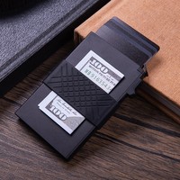 Nouvelle conception personnalisée en métal en aluminium porte-cartes de crédit portefeuille blocage rfid mince pop-up porte-cartes portefeuille pour hommes