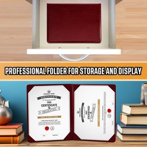 Carpeta Profesional para Diploma de Licenciatura o Maestría en Rojo Borgoña, para Graduación Oficial, Competiciones, Concursos y Eventos Benéficos - Product Image 2