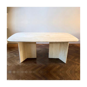 MUEBLES KUMUSI, mesa moderna de diseño profesional, sala de conferencias personalizada, mesa de comedor <span class=keywords><strong>para</strong></span> <span class=keywords><strong>10</strong></span> <span class=keywords><strong>personas</strong></span>, Mesa de Piedra travertino natural <span class=keywords><strong>para</strong></span> Cena - Product Image 1