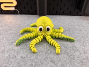 Pieuvre en PLA imprimée en 3D avec des articulations mobiles, pieuvre flexible - Product Image 2