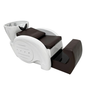 Barber Shop Equipment Hairdresser Salon Furniture Backwash Unit Station Bowl Modern Hair Washing <b>Bed</b> Shampoo Chairs - Product Image 2