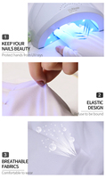 Gants anti-UV pour ongles avec lame incurvée et manche en plastique, outils de beauté pour manucure et nail art, protection contre les rayonnements