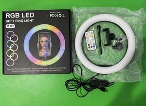 10 pulgadas RGB luz Usb belleza Video <span class=keywords><strong>estudio</strong></span> foto círculo lámpara regulable Selfie Led anillo luz con trípode flash LED fotografía - Product Image 5