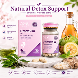 Comprimés à croquer DétoxSlim Marque Blanche – Complément de gestion du poids au vinaigre de cidre de pomme et supplément nutritionnel à base de plantes - Product Image 2