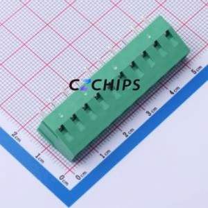 MX128-5.0-10P-GN01-Cu-Y-A Screw Terminal Block Through hole Component (THT),P=5mm Connector 1x10P 5mm Green Through Hole - Product Image 2
